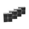 WESCO WKA Piana - Aktivkohlefilter 101x101x51mm, Set à 4 Stück